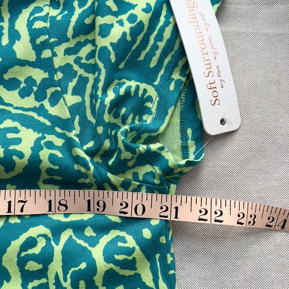 NWT Soft Surroundings Short Santiago Gaia Dress in Tropical Green Size XL - Picture 12 of 13
